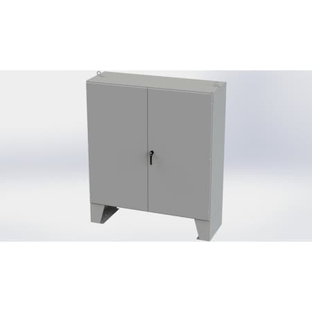 Saginaw Control & Engineering 3 Point Latch with Padlock/Keylock Handle Electrical Enclosures, 72 in H, 24 in D, 72 in W SCE-727224ULP